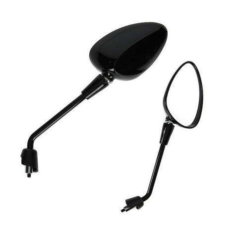 Spiegelset DMP lang M8 zwart glans – Piaggio Zip 50