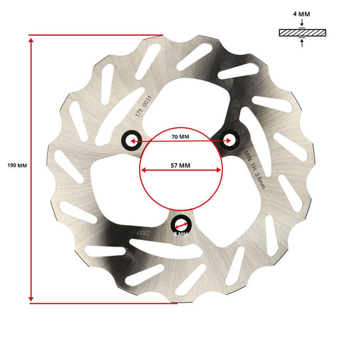 Remschijf Polini 175.0061 voor 190mm wave – Piaggio Typhoon 125, Typhoon 50