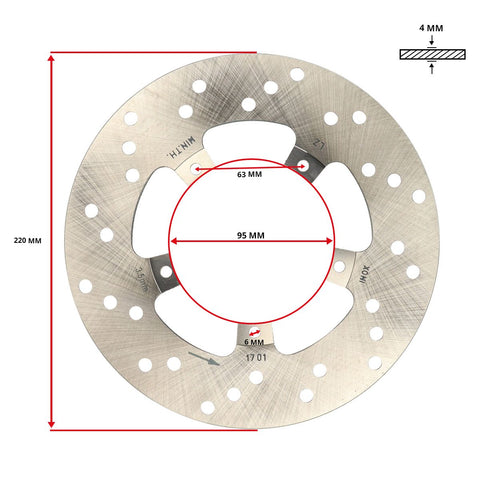 Remschijf Piaggio 666761 voor 220mm – Piaggio Fly 50