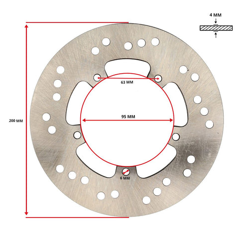 Remschijf DMP voor 200mm – Piaggio Fly 50, Zip 50
