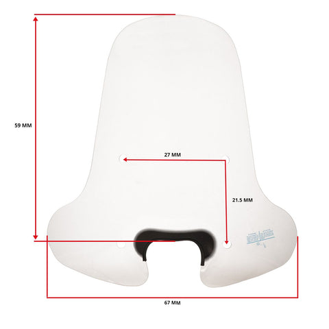 Windscherm DMP hoog helder 70cm met bevestigingsset – Piaggio Zip 50