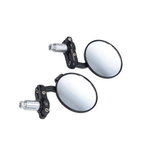 Spiegelset DMP rond bar-end zwart – Piaggio Zip 50