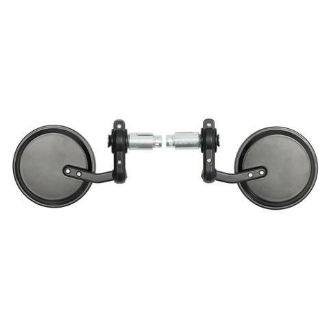Spiegelset DMP rond bar-end zwart – Piaggio Zip 50