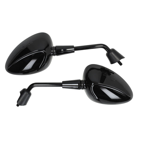 Spiegelset DMP kort M8 zwart glans – Piaggio Zip 50