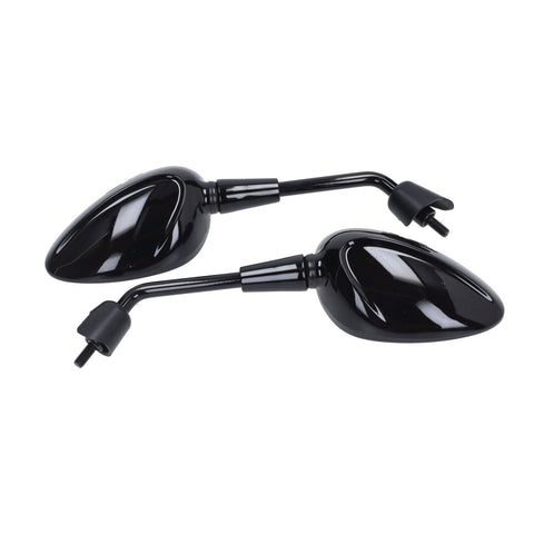 Spiegelset DMP kort M8 zwart glans – Piaggio Zip 50