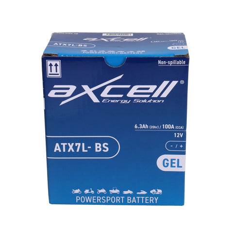 Accu Axcell YTX7L-BS SLA/gel – Piaggio Zip 50, Liberty 50