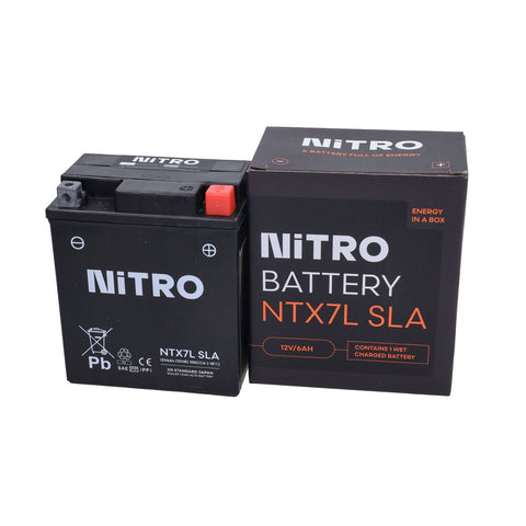 Accu Nitro YTX7L-BS SLA/gel – Piaggio Zip 50, Liberty 50