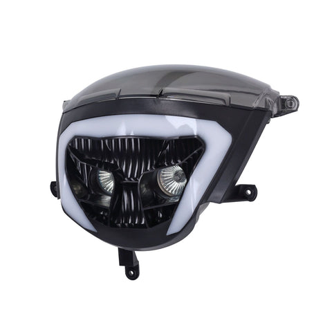 Koplamp DMP LED zwart smoke – Piaggio Zip 50