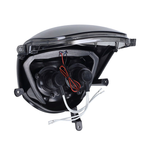 Koplamp DMP LED zwart smoke – Piaggio Zip 50