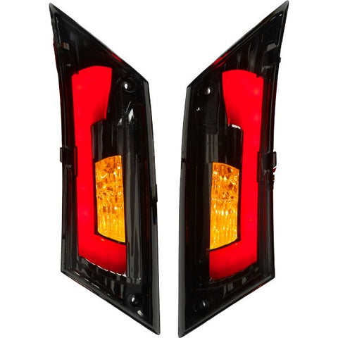 Knipperlichtset Power1 achter LED matrix E-keur tube EVO-2 titanium – Piaggio Zip 50