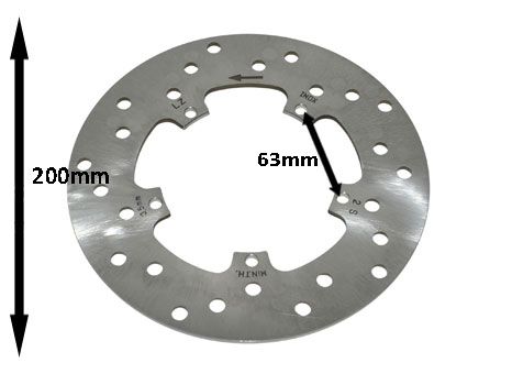 Remschijf Piaggio 56395r voor 200mm – Piaggio Fly 50, Zip 50