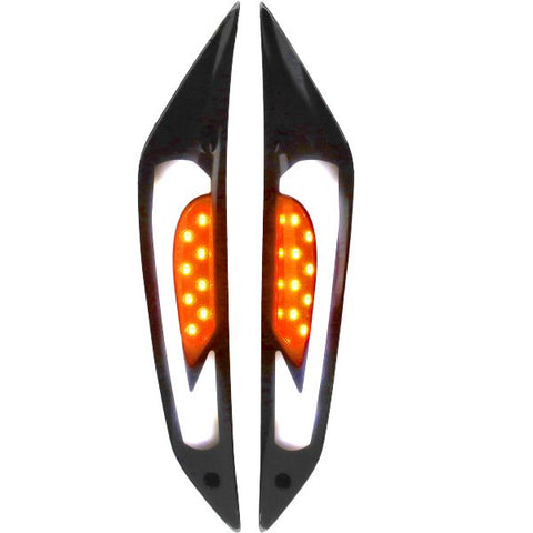 Knipperlichtset DMP voor LED sport tube wit smoke – Piaggio Zip 50