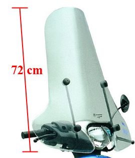 Windscherm Piaggio 582338 hoog helder 72cm met bevestigingsset – Piaggio Zip 50