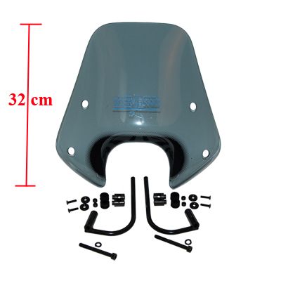 Windscherm Piaggio 672481 laag smoke 32cm met bevestigingsset – Piaggio Zip 50